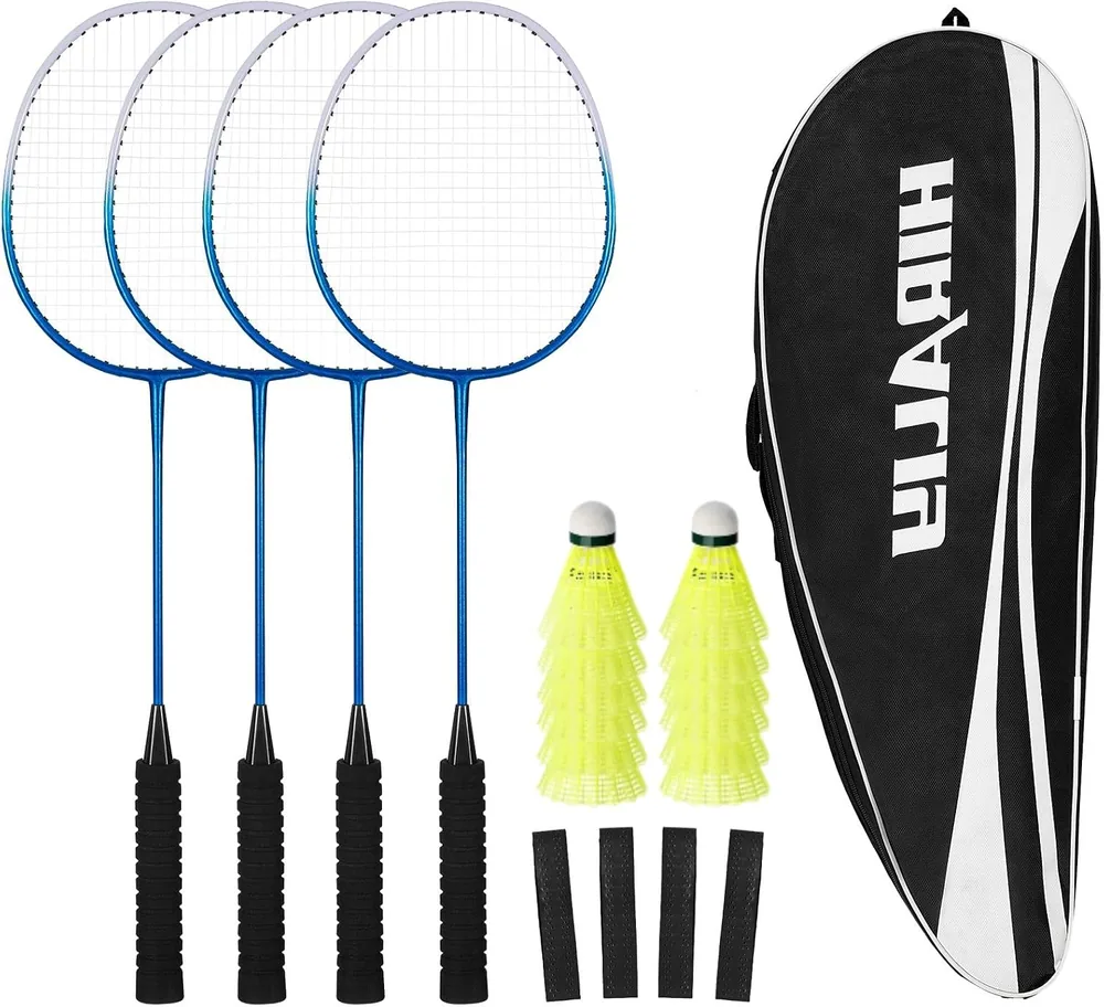 HIRALIY Badminton Racket Set with Birdies & Carry Bag