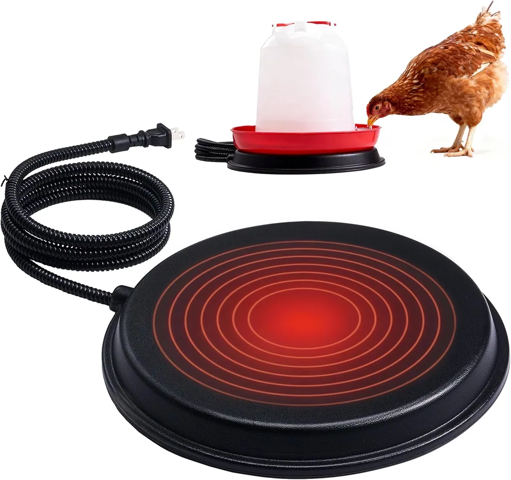 HIRALIY Heated Chicken Waterer Base, 80W