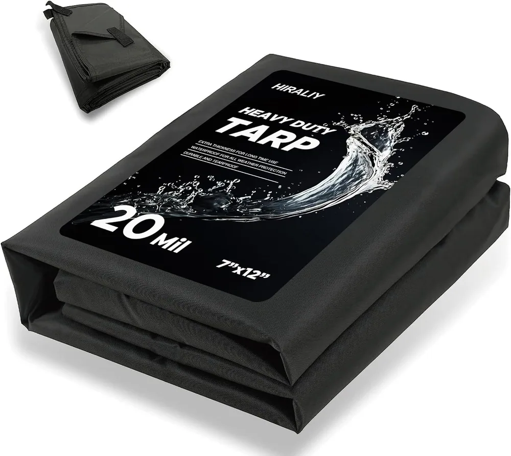 HIRALIY 20 Mil Heavy Duty Waterproof Oxford Tarp
