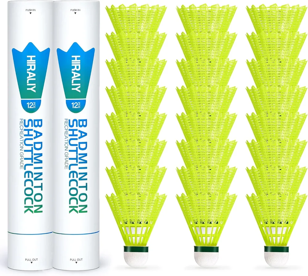 HIRALIY Nylon Badminton Shuttlecocks, Speed 77
