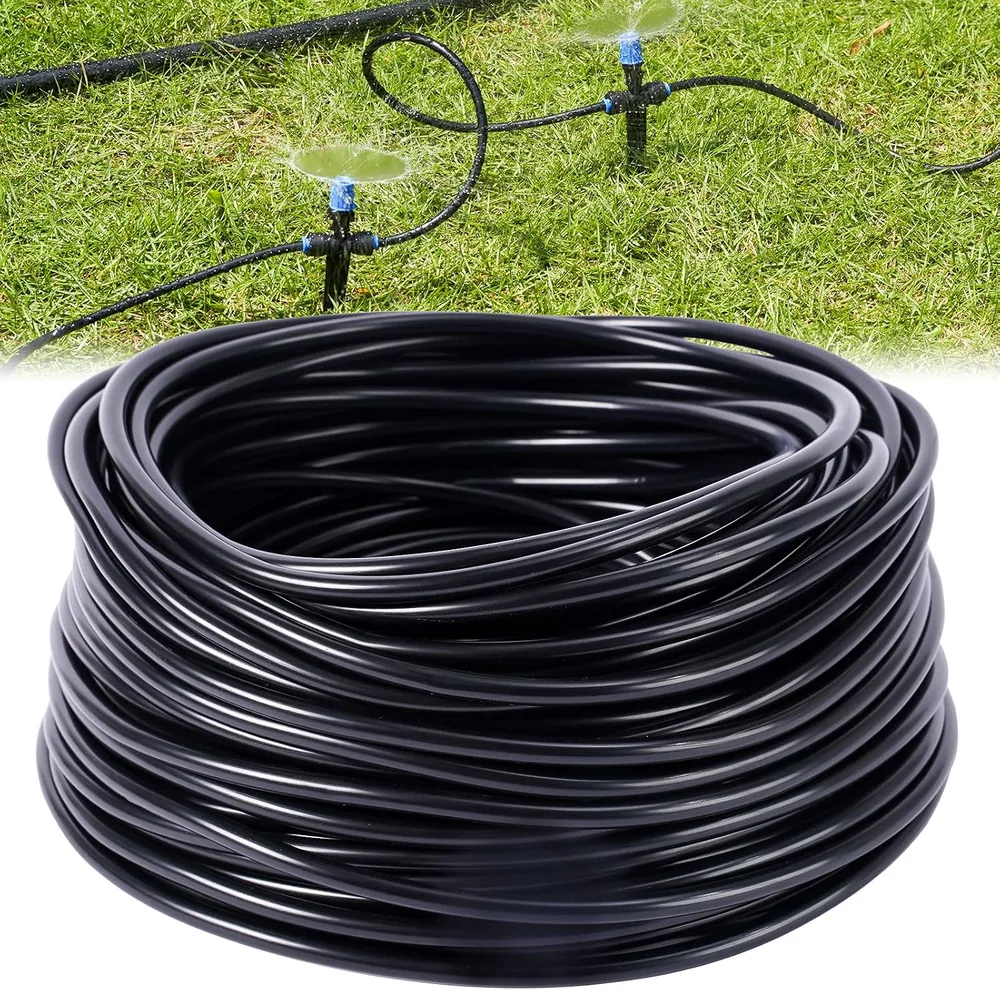 HIRALIY 1/4 Inch Blank Drip Irrigation Tubing, 100 ft